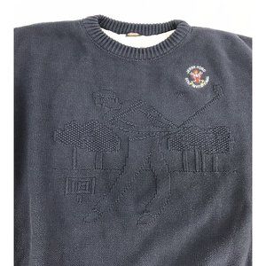 Jerry Ford Golf Invitational President Golf Wind Stopper Blue Sweater XL Vintage
